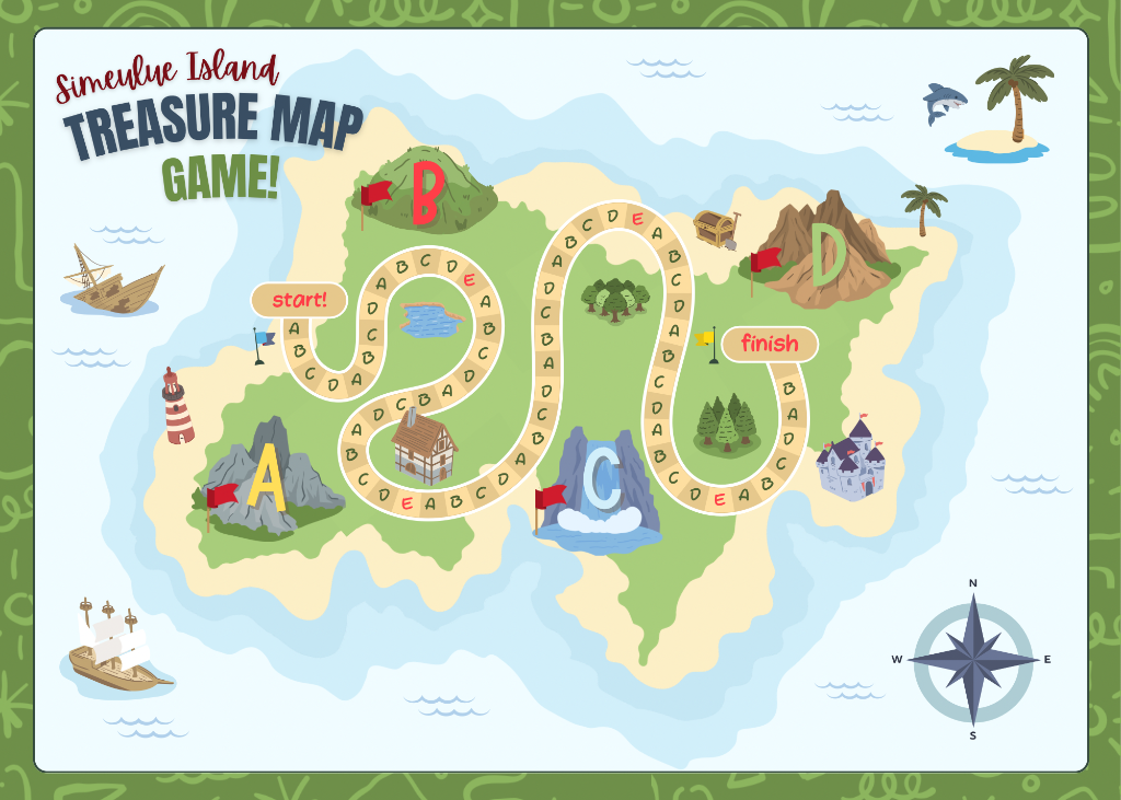 Simeulue Island Treasure Map Game